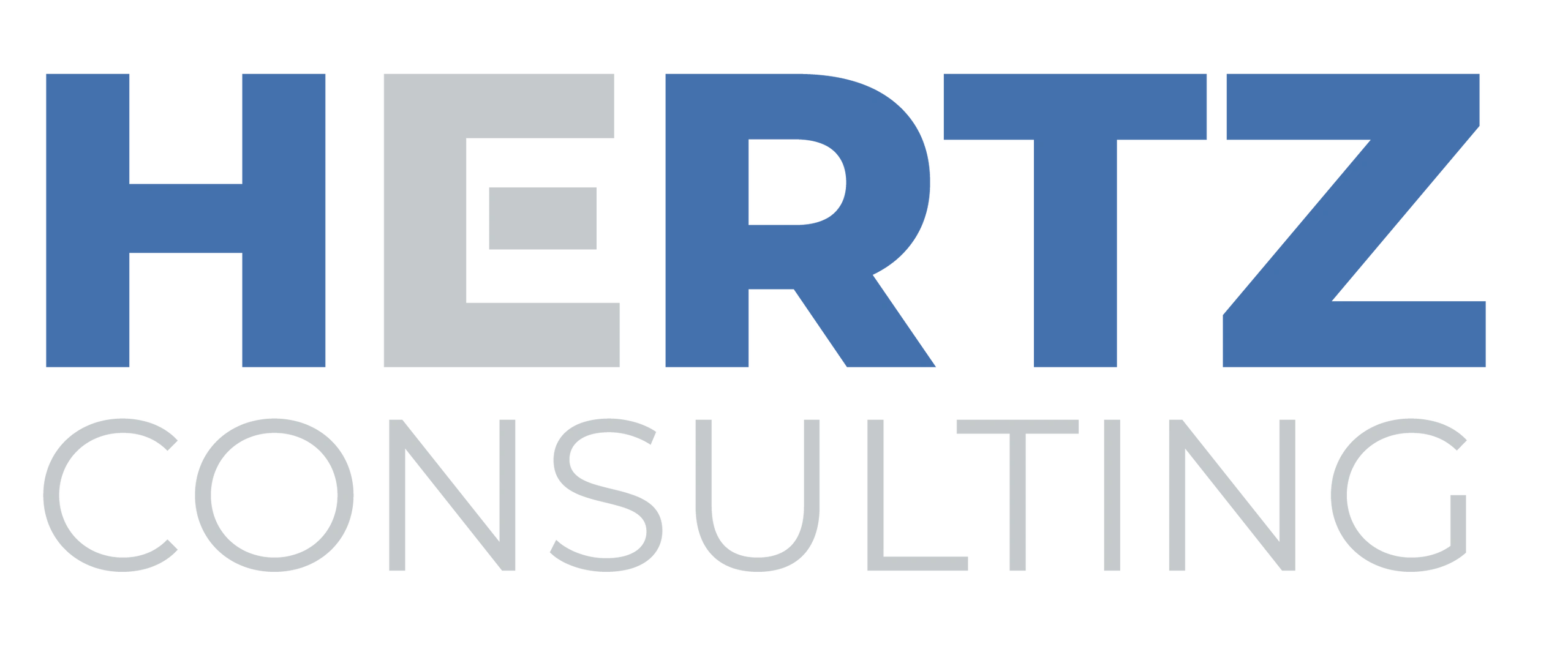 Blue and gray consulting logo design